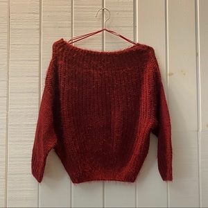 fuzziest off-shoulder knit 🌹